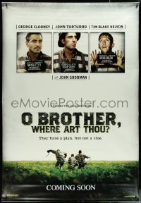 6g0025 O BROTHER, WHERE ART THOU? vinyl banner 2000 Coen Brothers, George Clooney, John Turturro!