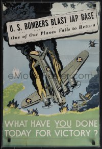 6g0306 WHAT HAVE YOU DONE TODAY FOR VICTORY LAMINATED 18x27 WWII war poster 1943 ultra rare!