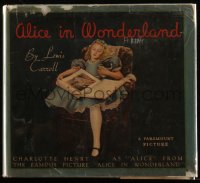 6h0042 ALICE IN WONDERLAND Whitman 9x10 hardcover book 1933 with scenes from the movie, ultra rare!