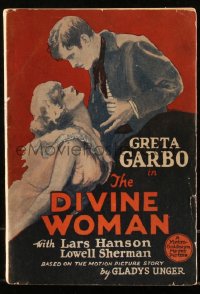 6h0049 DIVINE WOMAN paperback book 1928 w/scenes from the Sjostrom & Greta Garbo movie, ultra rare!