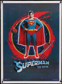 6h0504 SUPERMAN linen 23x32 Scottish commercial poster 1978 comic book hero Christopher Reeve, different!