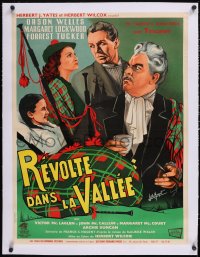 6h0465 TROUBLE IN THE GLEN linen French 24x31 1955 Orson Welles & Lockwood in Scotland, ultra rare!