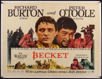 6h0175 BECKET 1/2sh 1964 Richard Burton in the title role, Peter O'Toole as the King, rare!