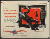 6h0184 NORTH BY NORTHWEST style A 1/2sh 1959 Cary Grant, Eva Marie Saint, Alfred Hitchcock classic!