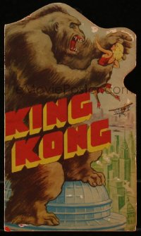 6h0027 KING KONG die-cut herald 1933 many wonderful special effects scenes with great monster art!