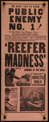 6h0034 REEFER MADNESS herald 1936 it's America's Newest and Saddest Social Problem, ultra rare!
