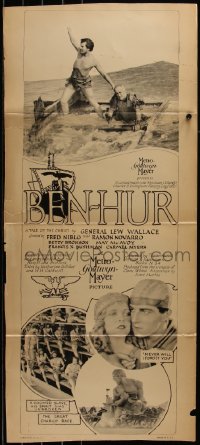 6h0086 BEN-HUR insert 1925 Ramon Novarro with May McAvoy & riding in the chariot race, rare!