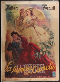 6h0409 LOST ONE linen Italian 2p R1954 Giuseppe Verdi's opera La Traviata, Ballester art, ultra rare!