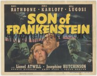 6h0145 SON OF FRANKENSTEIN TC 1939 monster Boris Karloff, Bela Lugosi, Basil Rathbone, ultra rare!