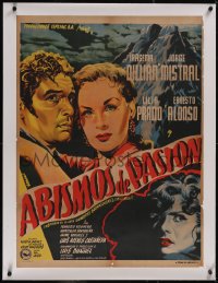 6h0634 ABISMOS DE PASION linen Mexican poster 1954 Luis Bunuel's Wuthering Heights adaptation!