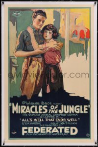 6h0911 MIRACLES OF THE JUNGLE linen chapter 15 1sh 1921 Selig serial, All's Well That Ends Well, lost!