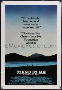 6h0989 STAND BY ME linen 1sh 1986 Phoenix, Feldman, O'Connell, Wheaton, Sutherland, cherry Pez, rated