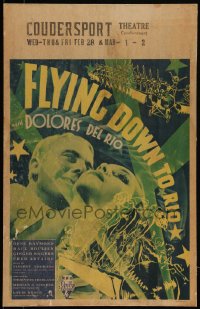 6h0212 FLYING DOWN TO RIO WC 1933 montage of girls on planes, spotlights, Del Rio & Raymond, rare!