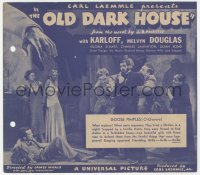 6h0031 OLD DARK HOUSE herald 1932 Boris Karloff, Gloria Stuart, Raymond Massey, Laughton, rare!