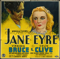 6j0238 JANE EYRE 6sh 1934 great close up art of Virginia Bruce & Colin Clive, ultra rare!