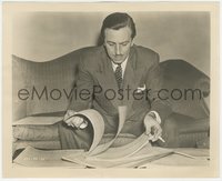 6j1357 FANTASIA candid 8.25x10 still 1940 Walt Disney studies Leopold Stokowski's musical score!