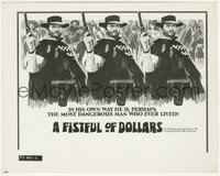 6j1359 FISTFUL OF DOLLARS 8x10 still 1967 newspaper ad with three art images of Clint Eastwood!