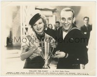 6j1360 FOLLOW THE FLEET 8x10.25 still 1936 Fred Astaire & sexy Ginger Rogers with dance trophy!