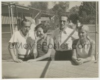 6j1378 GROUCHO MARX 7.75x9.75 still 1933 with wife & Butterworth at Palm Springs resort by Phillips!