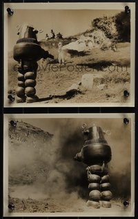6j1607 INVISIBLE BOY 2 8x10 stills 1957 both with great images of sci-fi Robby the Robot!