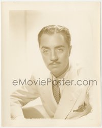 6j1473 WILLIAM POWELL 8x10 still 1930s great waist-high MGM studio portrait wearing suit & tie!