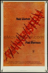 6j0760 ANDY WARHOL'S FRANKENSTEIN 2D 1sh 1974 Paul Morrissey, great image of title in stitches!