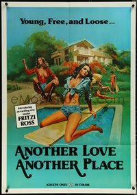 6j0766 ANOTHER LOVE ANOTHER PLACE 1sh 1978 art of young, free, loose & sexy women at swimming pool!