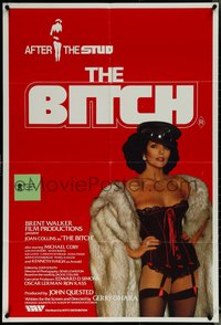 6j0324 BITCH Aust 1sh 1980 sexy different barely-dressed Joan Collins in lingerie in title role!