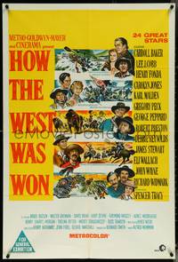 6j0334 HOW THE WEST WAS WON Aust 1sh 1964 John Ford, Debbie Reynolds, Gregory Peck & all-star cast!