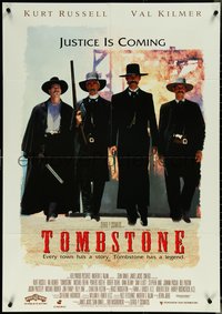 6j0348 TOMBSTONE Aust 1sh 1994 Kurt Russell as Wyatt Earp, Val Kilmer as Doc Holliday, ultra rare!