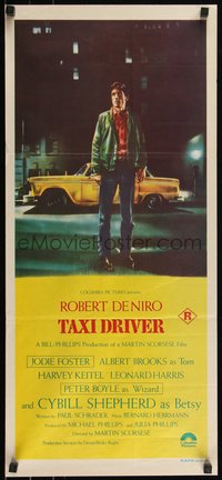 6j0383 TAXI DRIVER Aust daybill 1976 classic art of De Niro by cab, directed by Martin Scorsese!