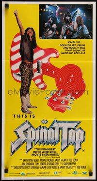 6j0386 THIS IS SPINAL TAP Aust daybill 1985 Rob Reiner rock & roll cult classic, different image!