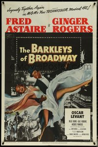 6j0778 BARKLEYS OF BROADWAY 1sh 1949 art of Fred Astaire & Ginger Rogers dancing in New York!