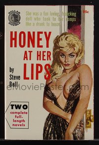 6j1282 HONEY AT HER LIPS/THIRD SEX SYNDROME paperback book 1962 sexy Bonfils cover art, ultra rare!