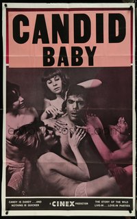 6j0808 CANDY BABY 1sh 1968 confused guy & sexy women, Candy is dandy, nothing quicker, ultra rare!