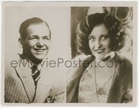 6j1309 JOAN CRAWFORD/DOUGLAS FAIRBANKS JR English 6.5x8.5 news photo 1929 wife/husband split image!
