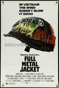 6j0907 FULL METAL JACKET 1sh 1987 Stanley Kubrick Vietnam War movie, Philip Castle art!