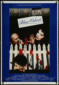6j0230 BLUE VELVET German 1987 David Lynch directed, Rossellini, Hopper, MacLachlan, Baltimore art!