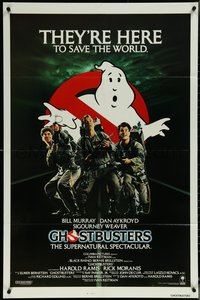 6j0913 GHOSTBUSTERS int'l 1sh 1984 Bill Murray, Aykroyd & Ramis are here to save the world!