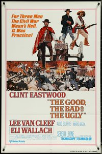 6j0926 GOOD, THE BAD & THE UGLY int'l 1sh R1980 Clint Eastwood, Lee Van Cleef, Leone classic!