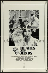 6j0938 HEARTS & MINDS 1sh 1975 Davis, documentary about the origins and end of the Vietnam War!
