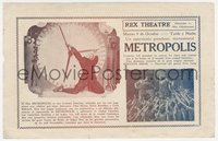 6j1239 METROPOLIS Uruguayan herald 1928 Fritz Lang sci-fi classic, different images, ultra rare!