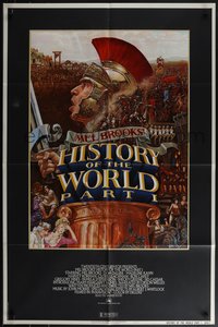 6j0943 HISTORY OF THE WORLD PART I NSS style 1sh 1981 art of Roman soldier Mel Brooks by John Alvin!