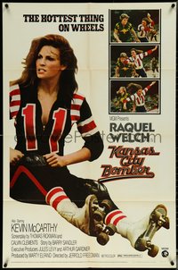 6j0965 KANSAS CITY BOMBER 1sh 1972 full-length sexy roller derby girl Raquel Welch!