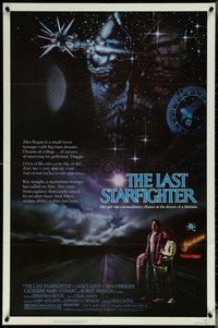 6j0974 LAST STARFIGHTER 1sh 1984 Catherine Mary Stewart & Lance Guest as video game pilot!