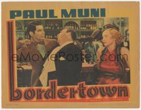6j0460 BORDERTOWN LC R1937 Bette Davis by passed out Eugene Pallette held by Paul Muni, ultra rare!