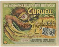 6j0402 CURUCU, BEAST OF THE AMAZON TC 1956 monster art by Reynold Brown, like you've never seen!