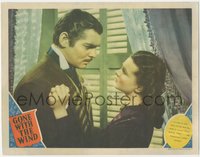 6j0517 GONE WITH THE WIND LC 1940 c/u of Clark Gable as Rhett & Vivien Leigh as Scarlett, rare!