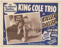 6j0536 KILLER DILLER LC 1948 Butterfly McQueen & Dusty Fletcher close up by The End sign, rare!