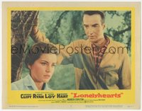 6j0545 LONELYHEARTS LC 1959 c/u of Montgomery Clift staring at worried Dolores Hart, Nathaniel West!